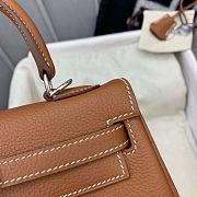 Hermes Kelly Togo Silver Brown 25cm - 6