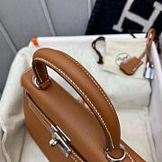 Hermes Kelly Togo Silver Brown 25cm - 5