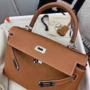 Hermes Kelly Togo Silver Brown 25cm - 3