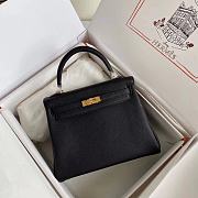 Hermes Kelly Togo Gold Black 25cm - 1