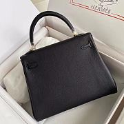 Hermes Kelly Togo Gold Black 25cm - 6