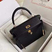 Hermes Kelly Togo Gold Black 25cm - 4