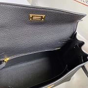 Hermes Kelly Togo Gold Black 25cm - 3