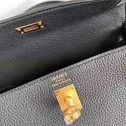 Hermes Kelly Togo Gold Black 25cm - 2