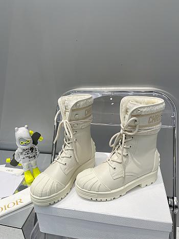 Dior D-Major Ankle Boot White Calfskin