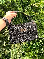 Valentino Vsling Mini Bag With Sparkling Embroidery Black 24x16x8cm - 1