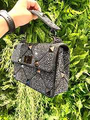 Valentino Vsling Mini Bag With Sparkling Embroidery Black 24x16x8cm - 5
