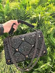 Valentino Vsling Mini Bag With Sparkling Embroidery Black 24x16x8cm - 4