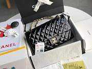 Chanel Flap Bag Patent Black Gold 25.5x15.5x6.5cm - 1