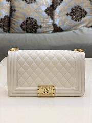 Chanel Leboy Cavier Gold Hardware White 25cm - 1