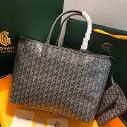 Goyard Canvas & Chevroches Calfskin PM Bag Gray 34x28x15cm - 1