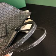 Goyard Canvas & Chevroches Calfskin PM Bag Gray 34x28x15cm - 5