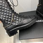 Chanel Grained Calfskin Lace-Ups Boots - 4