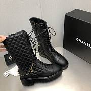 Chanel Grained Calfskin Lace-Ups Boots - 3