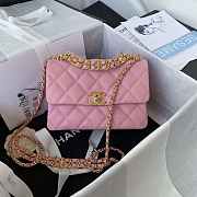 Chanel 22K Coco First Flap Bag Cavier Pink 20cm - 1