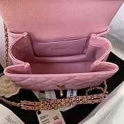 Chanel 22K Coco First Flap Bag Cavier Pink 20cm - 6