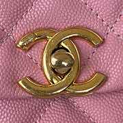 Chanel 22K Coco First Flap Bag Cavier Pink 20cm - 2