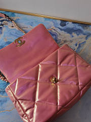 Chanel 19 Large Flap Bag Pink 30x20x10cm - 5