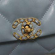 Chanel 19 Large Flap Bag Blue 30x20x10cm - 5