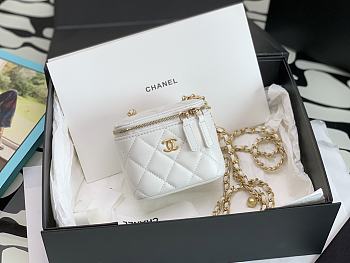 Chanel Vanity Box White Bag 8.5x11x7cm