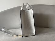 Fendi Sunshine Medium Silver Laminated Leather 35x17x31cm - 5