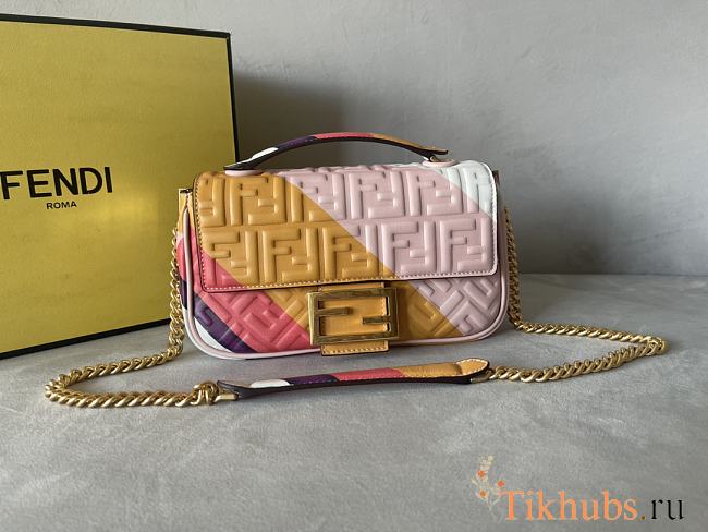 Fendi Baguette Chain Midi Multicolour Print 24x14.5x7cm - 1