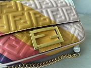 Fendi Baguette Chain Midi Multicolour Print 24x14.5x7cm - 2