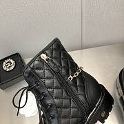 Chanel Chain Plain Leather Black Boot - 4