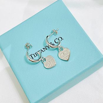 Tiffany & Co Heart Earrings Silver 