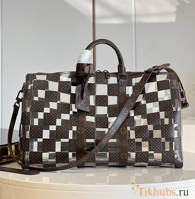 Louis Vuiiton LV Keepall 50 Chess Coated Canvas And PVC 50 x 29 x 23 cm - 1