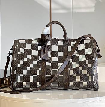 Louis Vuiiton LV Keepall 50 Chess Coated Canvas And PVC 50 x 29 x 23 cm