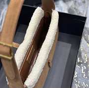 YSL Le 5 À 7 Shearling And Leather Shoulder Bag Size 15 x 25 x 6 cm - 6