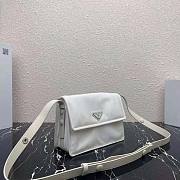 Prada Small Padded Re-Nylon Shoulder Bag White 23x16x11 cm - 3