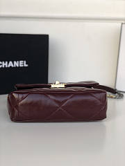 Chanel 19 Flap Bag Wine 26x16x9cm - 3