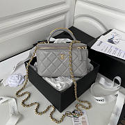Chanel Vanity With Chain Gray 16x9.5x8cm - 1