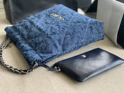 Chanel 22 Handbag Blue Denim 38 × 42 × 8 cm - 2