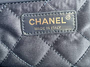 Chanel 22 Handbag Blue Denim 38 × 42 × 8 cm - 6