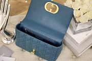 Dior Caro Blue Gold Tone 25.5x15.5x8cm - 4