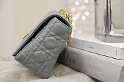 Dior Caro Medium Gray Gold Tone 25.5x15.5x8cm - 6