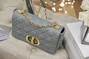 Dior Caro Medium Gray Gold Tone 25.5x15.5x8cm - 5