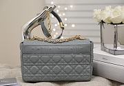 Dior Caro Medium Gray Gold Tone 25.5x15.5x8cm - 3