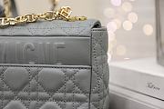 Dior Caro Medium Gray Gold Tone 25.5x15.5x8cm - 2