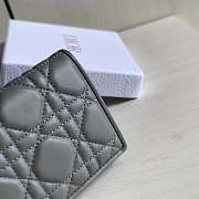 Dior Two-Fold Wallet Gray Size 11 x 9 x 3.5 cm - 4