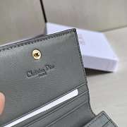 Dior Two-Fold Wallet Gray Size 11 x 9 x 3.5 cm - 2