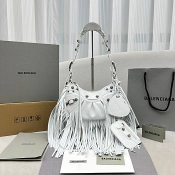 Balenciaga Women's Le Cagole Xs Shoulder Bag White 26 x 16 x 7 cm