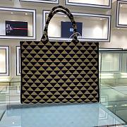 Prada Large Symbole Jacquard Fabric Handbag Black Beige 39x31x11cm - 4