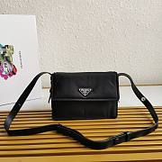 Prada Small Padded Re-Nylon Shoulder Bag Black 23x16x11 cm - 1