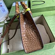 Gucci Diana Small Crocodile Brown Tote Bag 27x24x11cm - 5