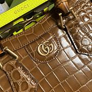 Gucci Diana Small Crocodile Brown Tote Bag 27x24x11cm - 4