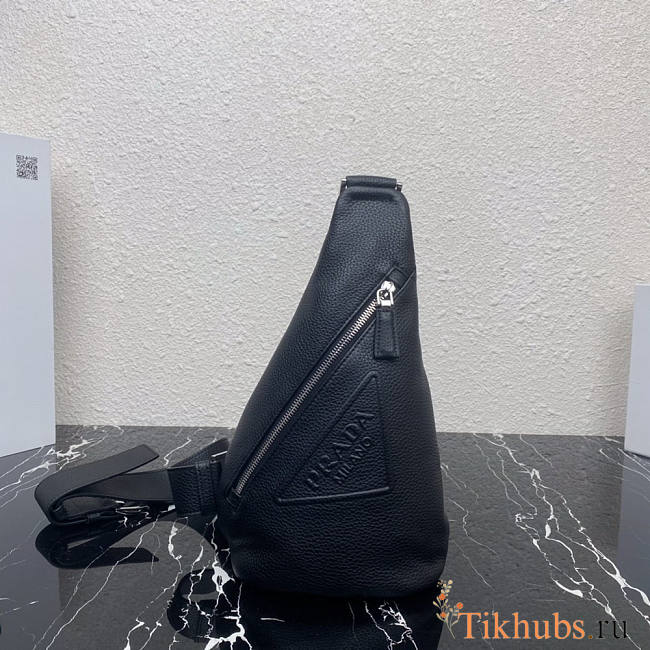 Prada Cross Leather Bag Black 32x6.5x17cm - 1